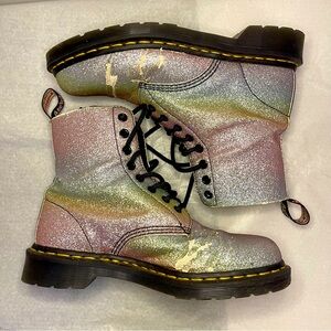 Glitter Dr. Martens 1460 Pascal Combat Boots, 8.5